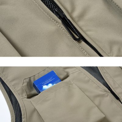 Áo Gile Câu Cá Ngoài Trời S-5XL Nhiều Túi Khô Nhanh, Áo Mỏng Không Tay Chống Thấm Nước Dành Cho Nhiếp Ảnh Gia Leo Núi Thương Hiệu Navy BS3284 – Đen