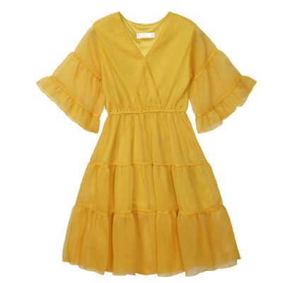 Áo Váy Gia Đình Đồng Điệu NAD395: Set Áo Thun Cotton & Váy Voan Mềm Mại