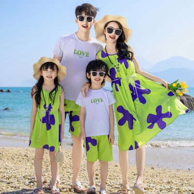 Áo Váy Gia Đình Mùa Hè NAD385: Chất Vải Mềm Mại, Co Giãn – Nâng Niu Làn Da Cả Nhà