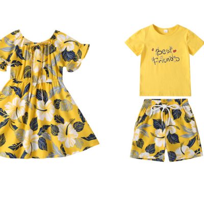 Áo Váy Gia Đình NAD406: Lụa Mềm Mát, Thoáng Khí, Co Giãn Cho Mọi Lứa Tuổi