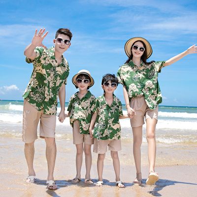 Áo Sơ Mi Gia Đình Vải Lụa Mềm NAD422: Thời Trang Thanh Lịch, Du Ngoạn Cả Mùa Hè