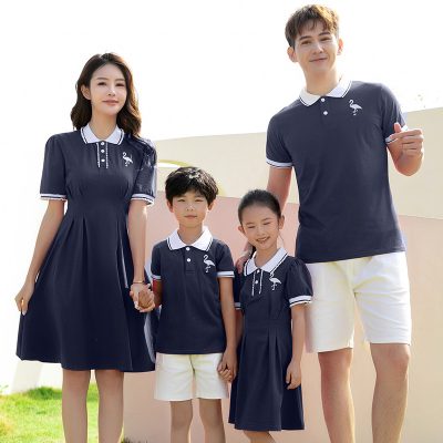 Áo Váy Gia Đình Vải Cá Sấu Cotton NAD329-Xanh: An Toàn, Thoáng Khí – Bảo Vệ Làn Da Nhạy Cảm