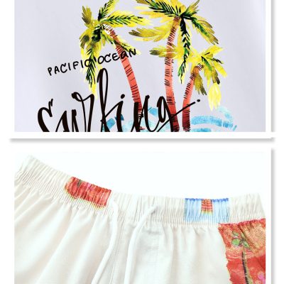 Bộ Áo Váy Gia Đình Đi Biển Mùa Hè NAD373: Lụa Mềm Mát, Co Giãn, Phong Cách