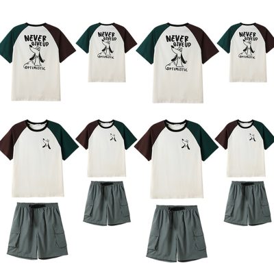 Áo Gia Đình Raglan NAD449: Vải Cotton 100% Thoáng Mát, Phong Cách Chung Cả Nhà