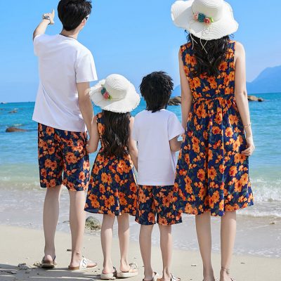 Áo Cặp Gia Đình Đi Biển NAD382: Lụa Mát, Co Giãn Thoáng Khí Cho Mùa Hè