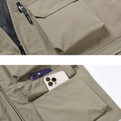 Áo Gile Câu Cá Ngoài Trời S-5XL Nhiều Túi Khô Nhanh, Áo Mỏng Không Tay Chống Thấm Nước Dành Cho Nhiếp Ảnh Gia Leo Núi Thương Hiệu Navy BS3284 – Đen