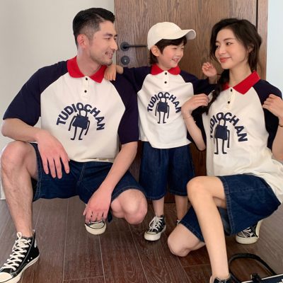Áo Gia Đình Cổ Trụ Raglan Oversize NAD352: Cotton Mịn Mát Co Giãn, Phong Cách Thoải Mái Cho Cả Nhà