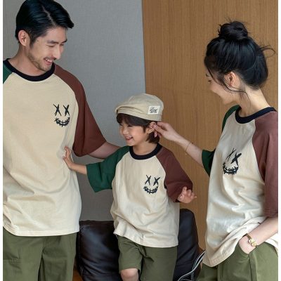 Quần Áo Gia Đình Raglan Vải Cotton NAD351: Mịn Mát Thoáng Khí, Form Oversize Giãn Nhẹ, Gắn Kết Yêu Thương