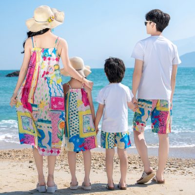 Áo Cặp Gia Đình Đi Biển Mùa Hè NAD388: Vải Lụa Mịn Mát Mát, Thoáng Khí Thoải Mái Cho Mọi Hoạt Động