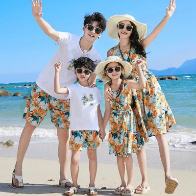 Áo Gia Đình Đi Biển NAD379: Vải Lụa Co Giãn Nhẹ, Mang Lại Cảm Giác Tối Ưu