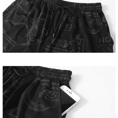 Quần Short Nam Big Size Thun Lạnh Thể Thao Mỏng Mát Co Giãn Thương Hiệu Navy BS3344-Hình Động Vật