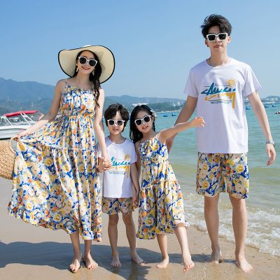 Quần Áo Gia Đình Đi Biển NAD408: Sơ Mi Chất Lụa Mịn, Thoải Mái Hoạt Động Mùa Hè