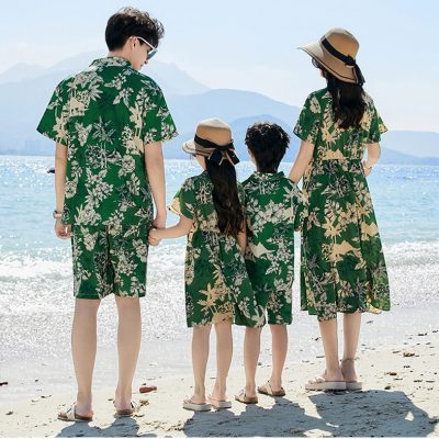 Đồng Phục Sơ Mi Gia Đình NAD367: Vải Lụa Co Giãn Mịn Mát, Tận Hưởng Khoảnh Khắc Mùa Hè