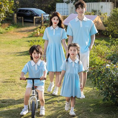 Đồng Phục Gia Đình Vải Cá Sấu Cotton NAD307: Mát Lạnh Ngày Hè, Năng Động Bất Tận