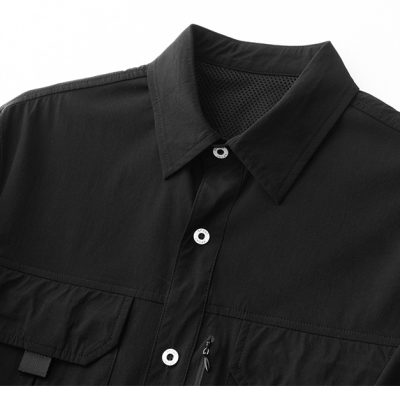 Áo Sơ Mi Nam Béo Từ 50kg-160kg Phong Cách Mỹ Chất Lụa Băng Lạnh Mềm Co Giãn Thương Hiệu Navy BS3305 – Màu Đen