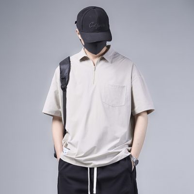 Áo Thun Cổ Trụ Vải Gió Dãn Dày Vừa Mềm Mịn Cao Cấp Navy BS3255-Màu Đen