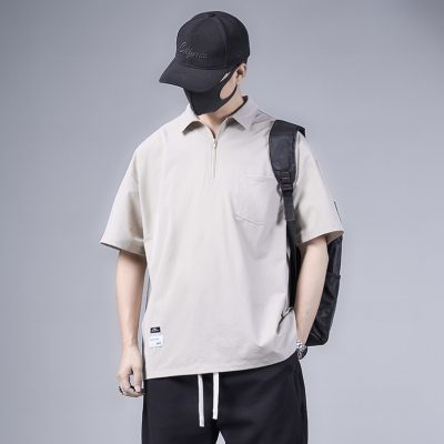 Áo Thun Cổ Trụ Vải Gió Dãn Dày Vừa Mềm Mịn Cao Cấp Navy BS3255-Màu Đen