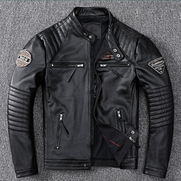 áo khoác nam da bò thật