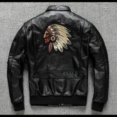 Áo khoác da nam béo AKD028 đen