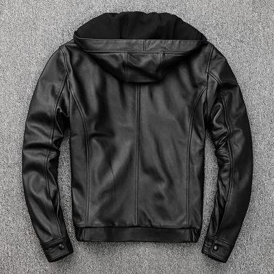 Áo khoác nam da cừu AKD026 đen