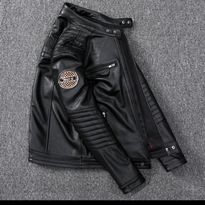 Áo khoác nam da bò thật AKD025 đen