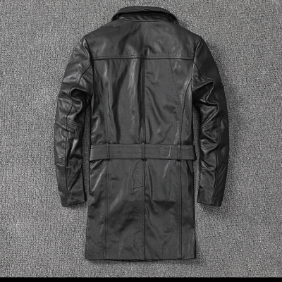 Áo khoác da thật nam AKD032 đen