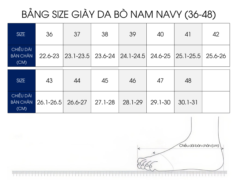 giày tây nam size 48