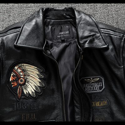 Áo khoác da nam béo AKD028 đen