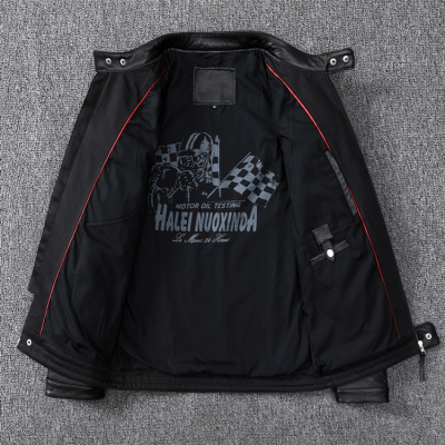 Áo khoác nam da bò thật AKD025 đen