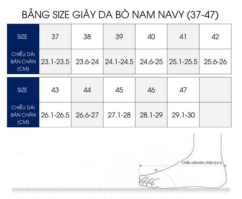 giày nam size 44, 45, 46, 47
