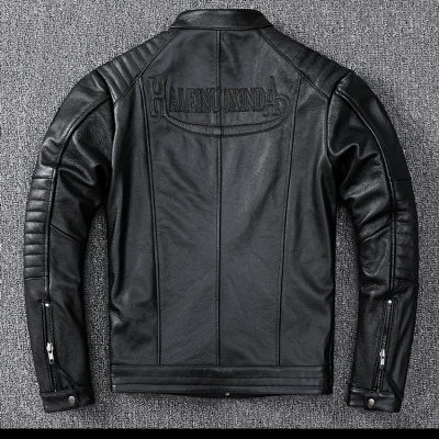 Áo khoác nam da bò thật AKD025 đen