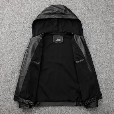 Áo khoác nam da cừu AKD026 đen