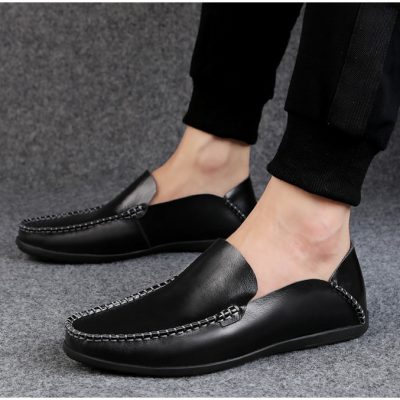 Giày lười big size nam GTD047 đen DL