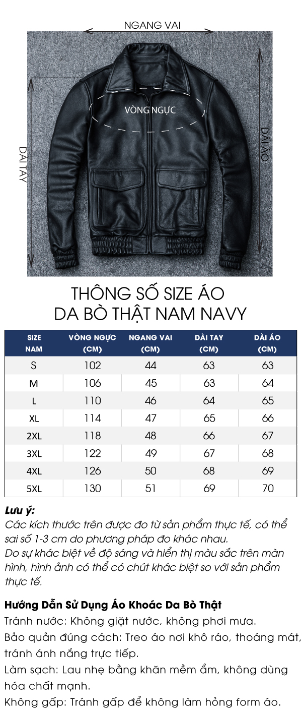 áo da nam ngoại cỡ