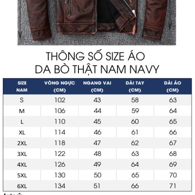 Áo da thật size lớn AKD022 nâu