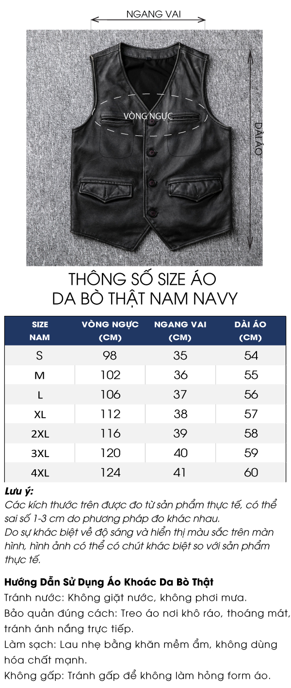 Áo gile da bò thật.