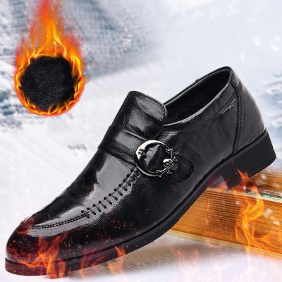 Giày Da Nam GTD016 Da Cừu Đen (Dép Đế Rỗng)