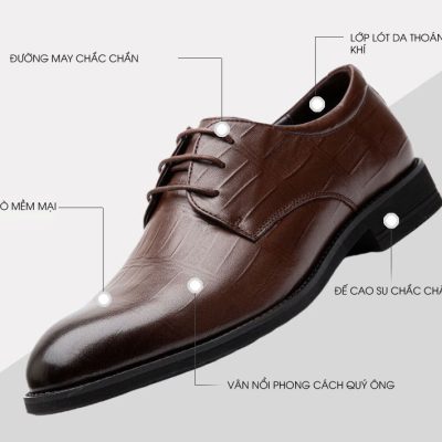 Giày Da Công Sở GTD018 Nâu