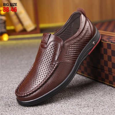 Giày da công sở, cao su gót cao 2-3cm GTD028 vàng