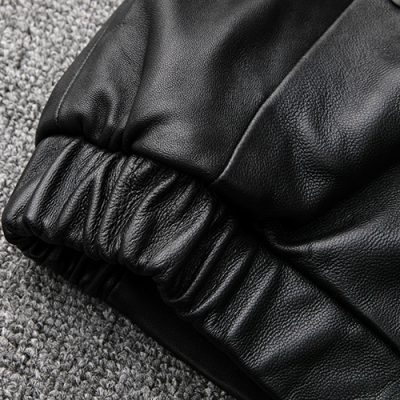 Áo khoác nam da cừu AKD026 đen