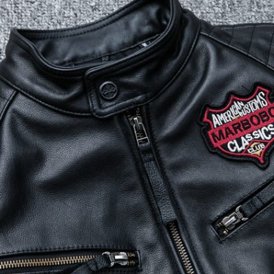 Áo khoác da cao cấp AKD023 đen