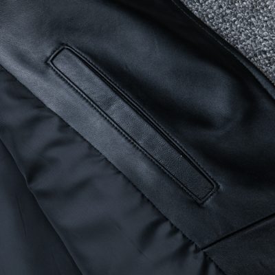 Áo da bò cao cấp AKD017 đen