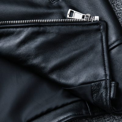 Áo da bò cao cấp AKD017 đen