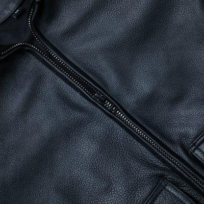 Áo da bò nam béo AKD021 đen