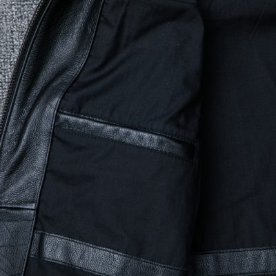 Áo da bò nam béo AKD021 đen