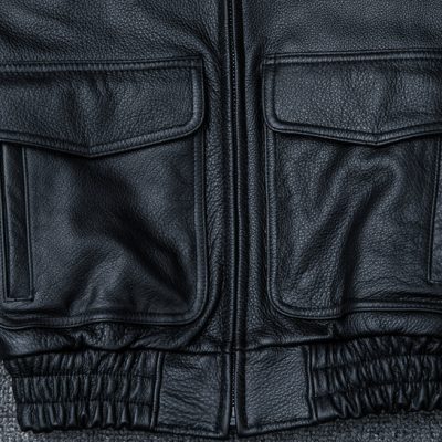 Áo da bò nam béo AKD021 đen