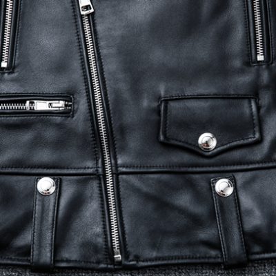 Áo da bò cao cấp AKD017 đen