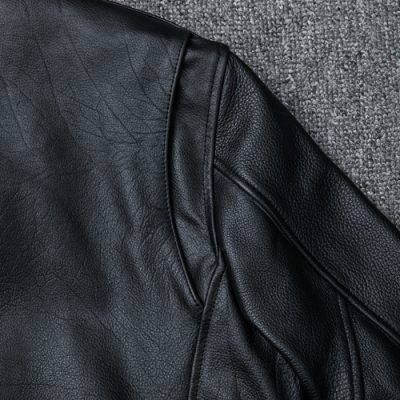 Áo da bò nam béo AKD021 đen