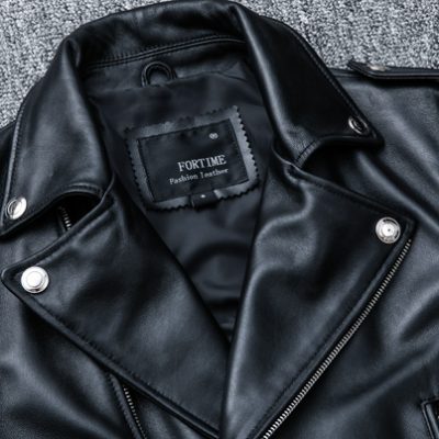 Áo da bò cao cấp AKD017 đen