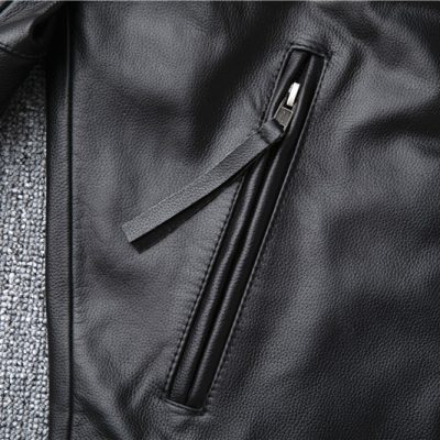 Áo da bò big size AKD016 đen